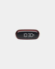 Custom promotional aluminum Lexon Minut clock with snooze function - Dark Red
