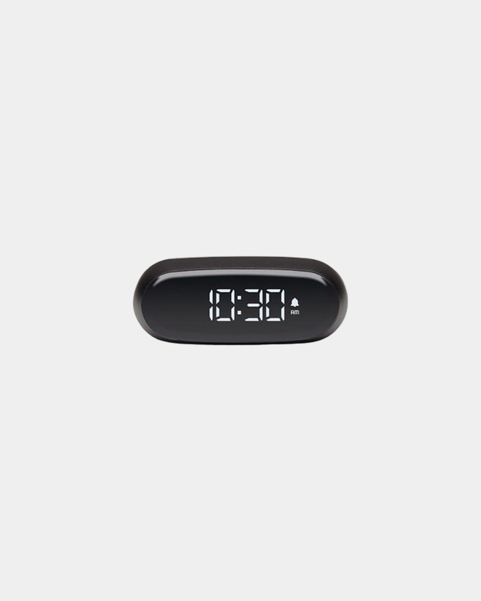 Custom promotional aluminum Lexon Minut clock with snooze function - Black