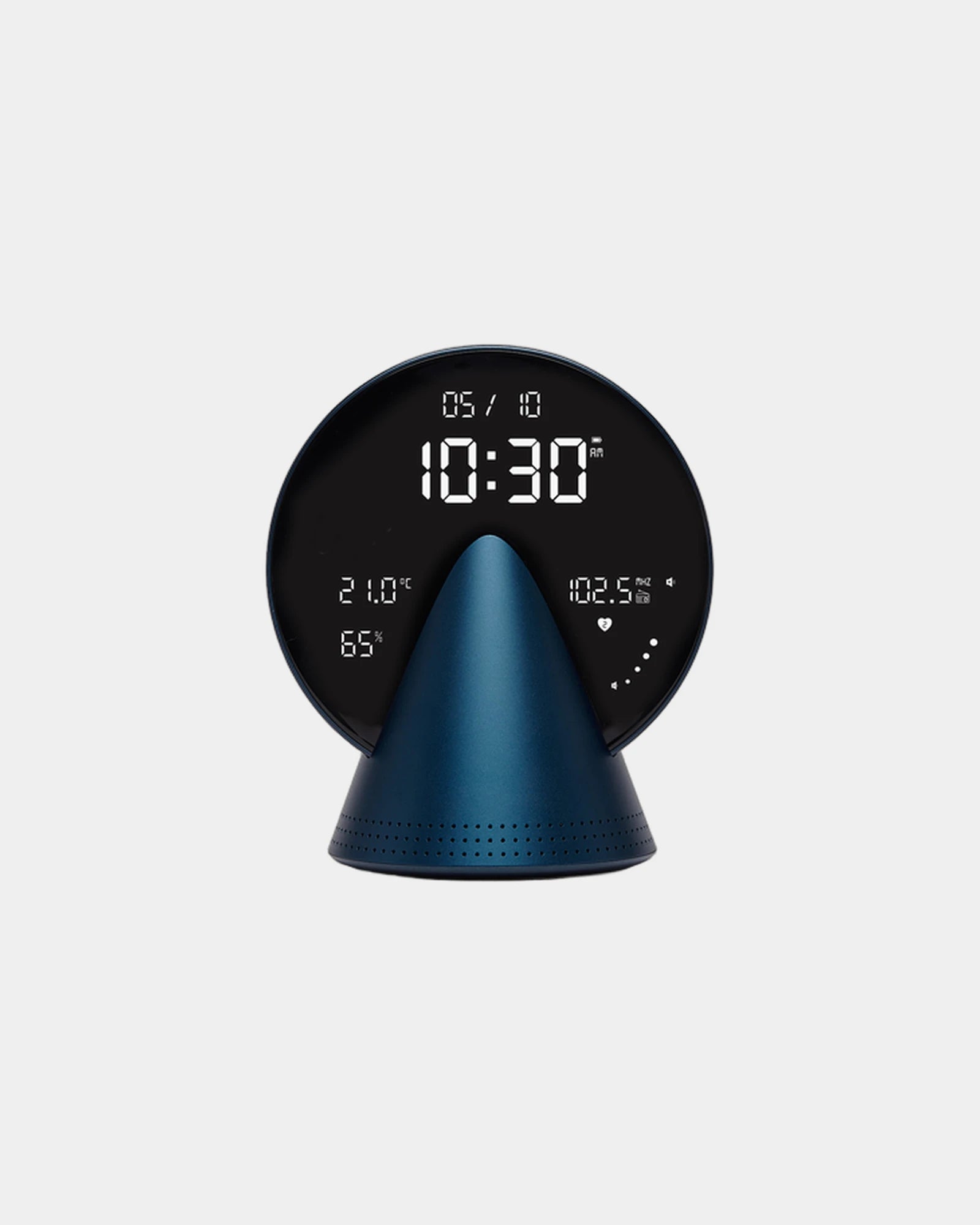 Custom aluminum Conic Clock Lexon - Lapis Blue