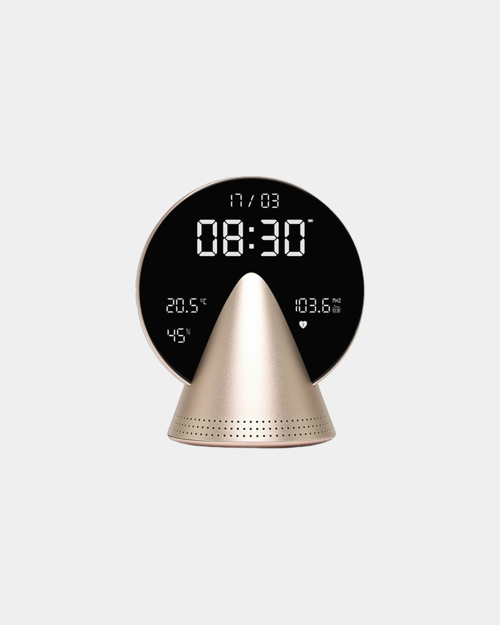 Custom aluminum Conic Clock Lexon - Golden Honey