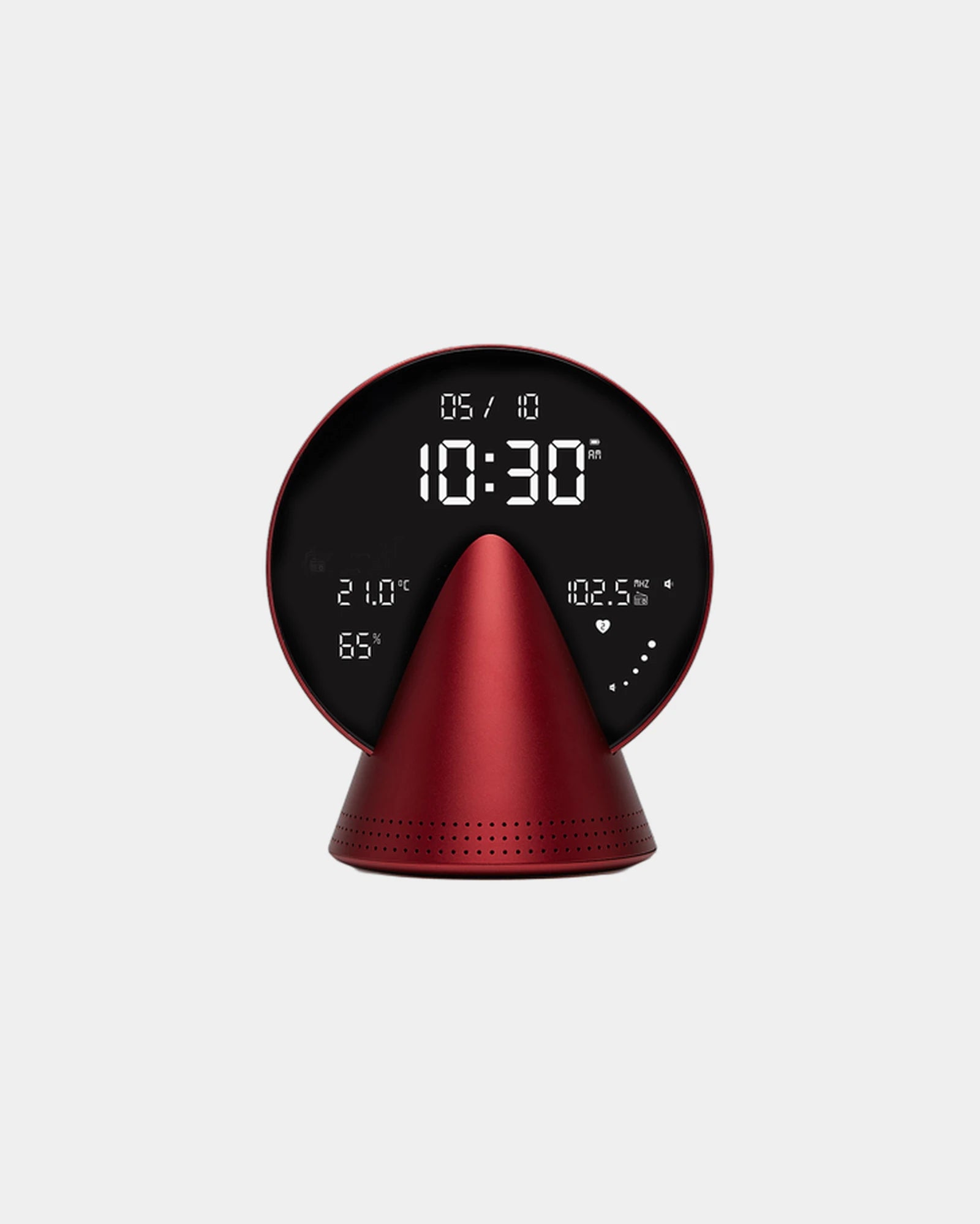 Custom aluminum Conic Clock Lexon - Cherry Red