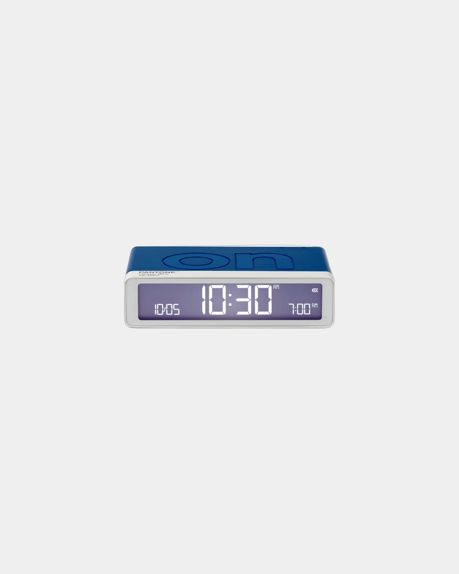 Custom rechargeable LCD alarm clock Lexon Flip+ - Classic Blue