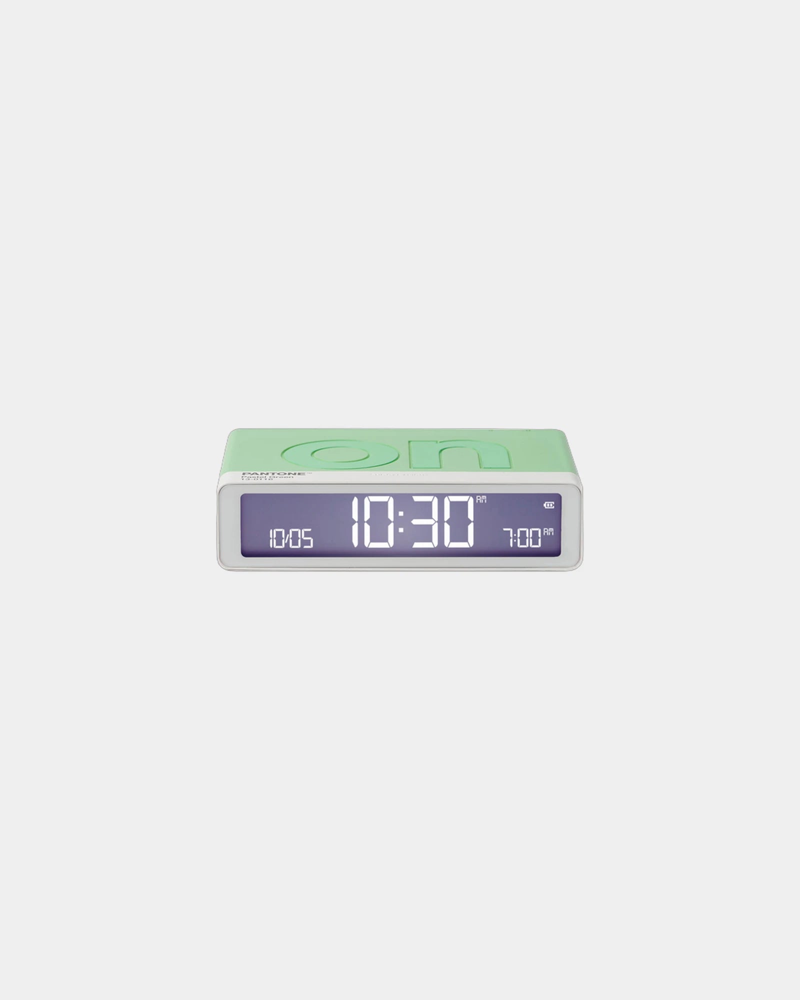 Custom rechargeable LCD alarm clock Lexon Flip+ - Pastel Green