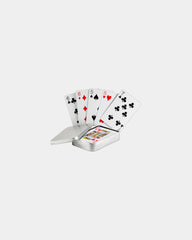 Promotional classic playing cards in tin box - Matte Silver