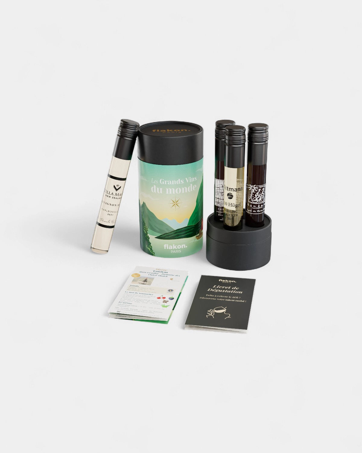 Tasting set 4 customizable wine bottles