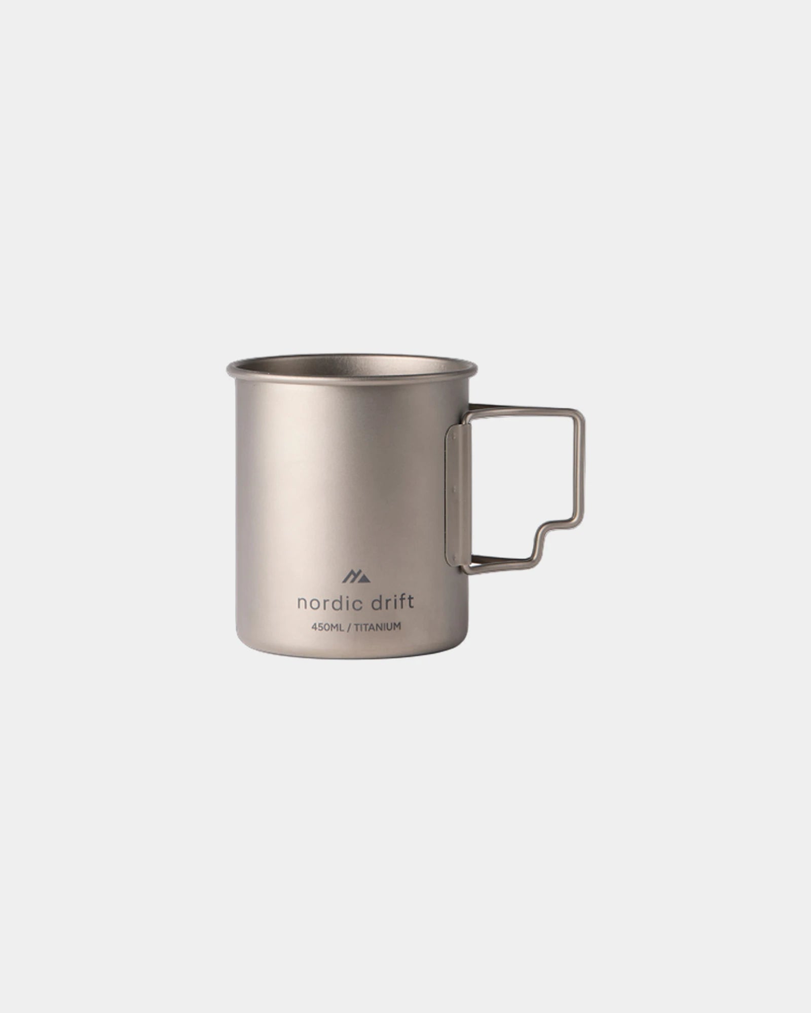 Custom lightweight titanium 450ml mug - Silver