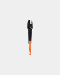 Promotional stainless steel 4-in-1 cutlery set - Black