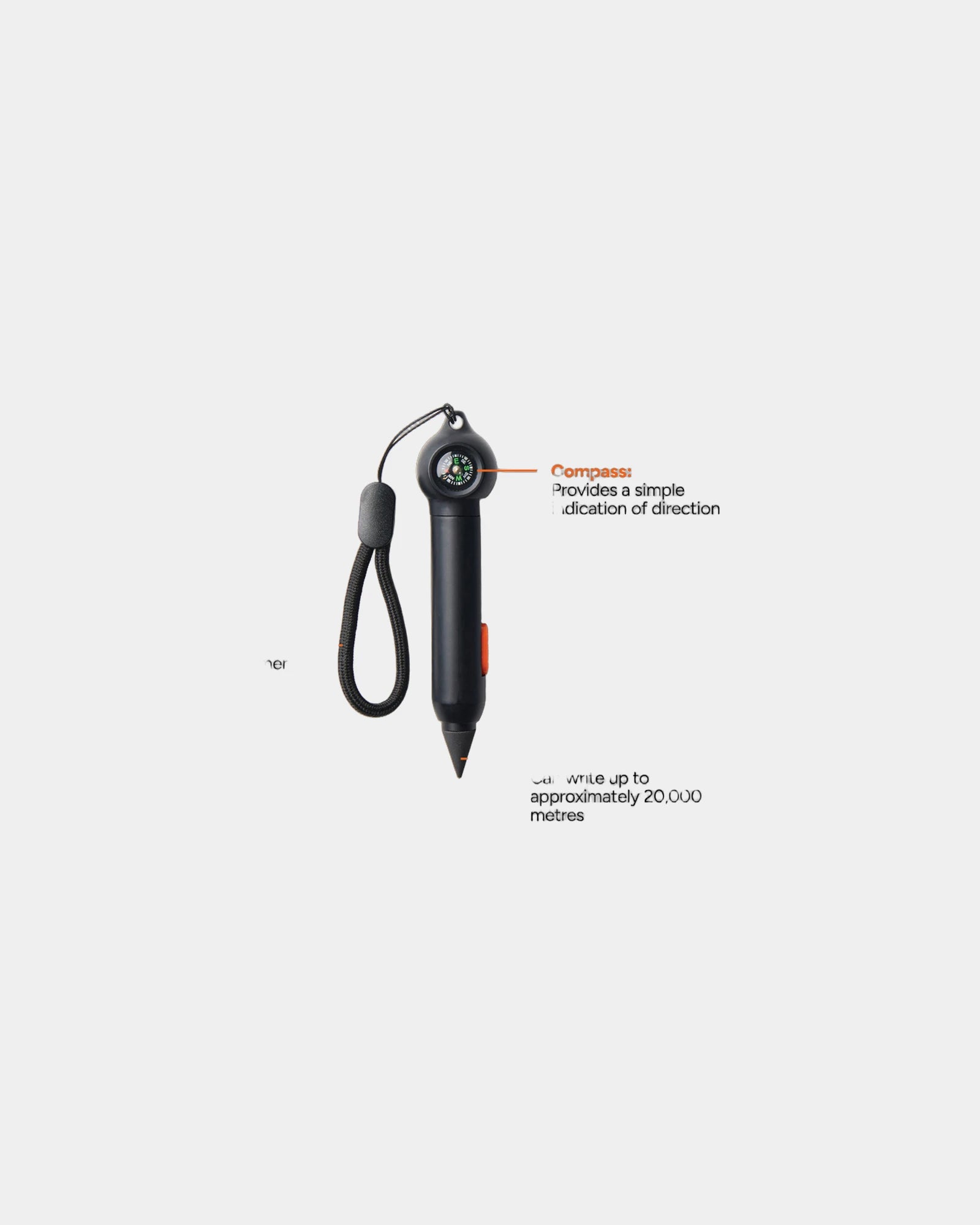Promotional recycled pencil with compass - 1