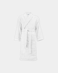 Custom organic cotton bathrobe 420 g/m² absorbent robe - White