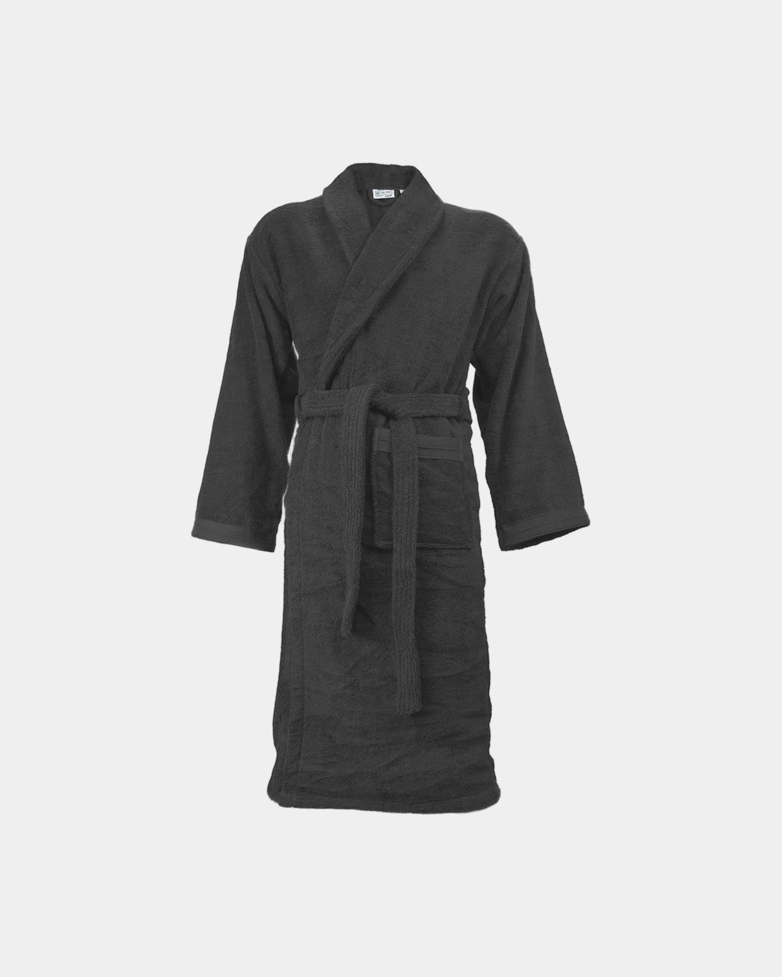 Custom organic cotton bathrobe 420 g/m² absorbent robe - Anthracite