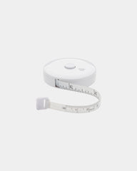 Promotional recycled plastic measuring tape 1.5m - White