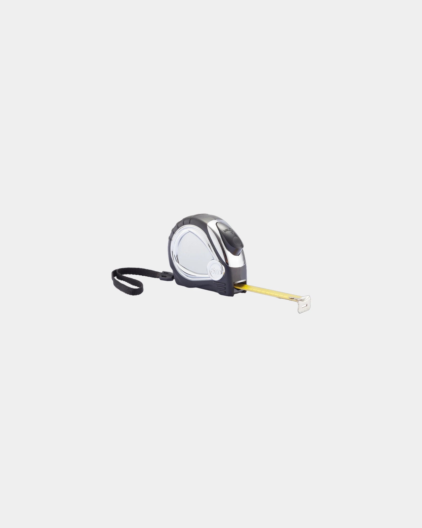 Promotional 5m ABS tape measure with chrome finish - Black