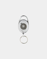 Promotional recycled ABS keychain with clip - White