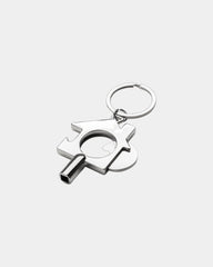Promotional recycled zinc alloy keychain 3-in-1 - Silver