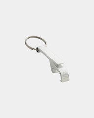 Promotional recycled aluminum bottle opener keychain - Silver