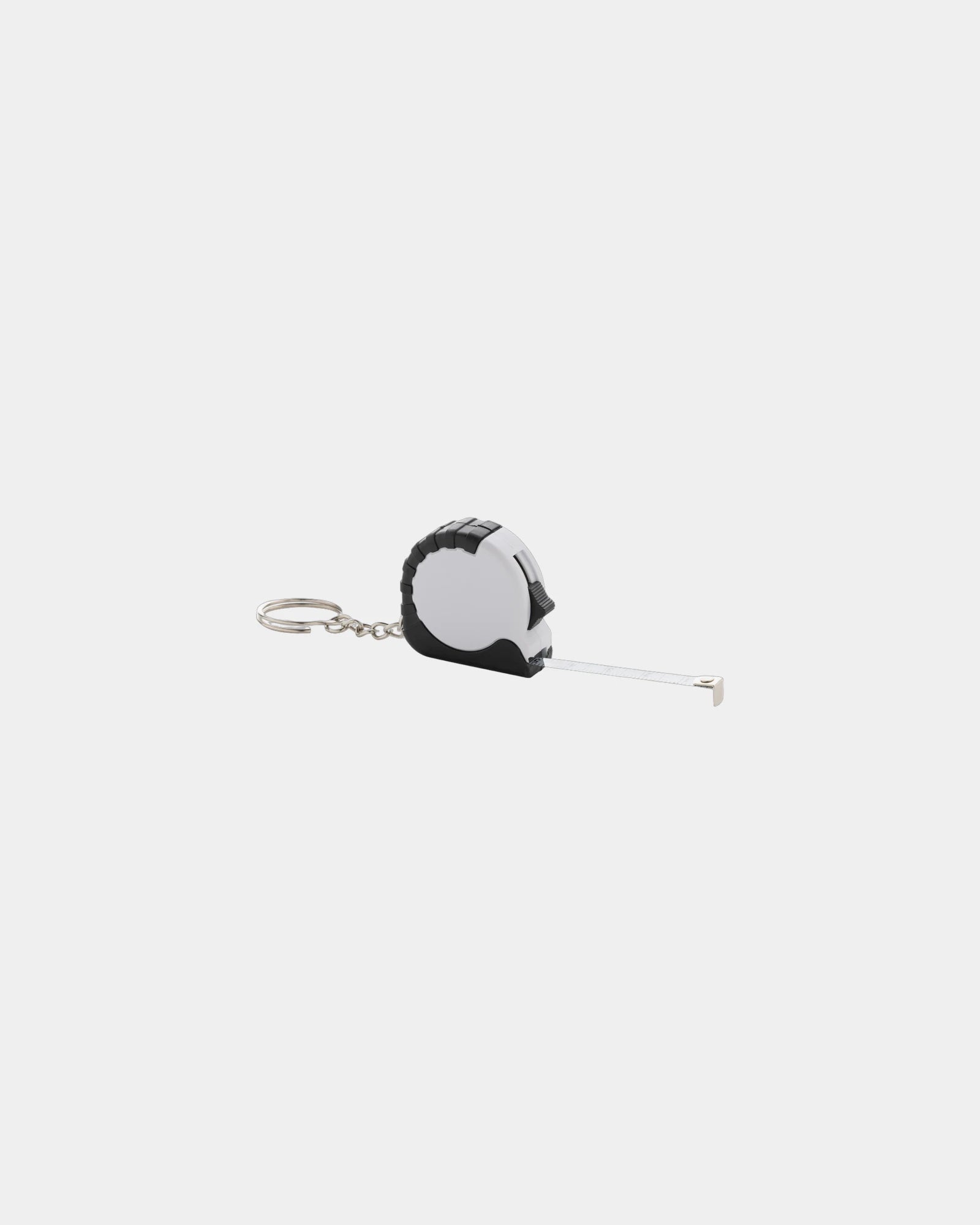 Promotional recycled ABS keychain with 1m tape - White