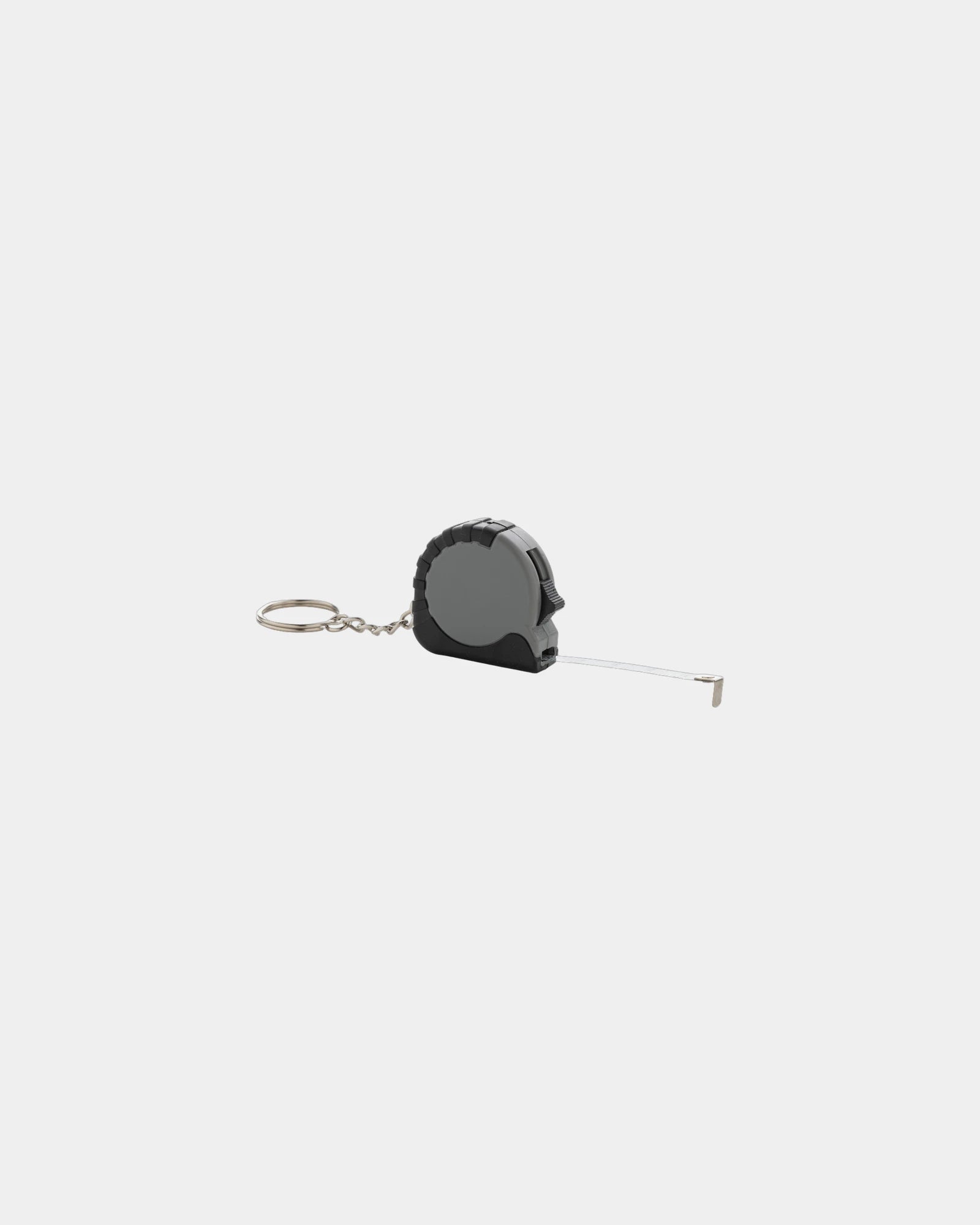 Promotional recycled ABS keychain with 1m tape - Grey
