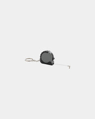Promotional recycled ABS keychain with 1m tape - Grey