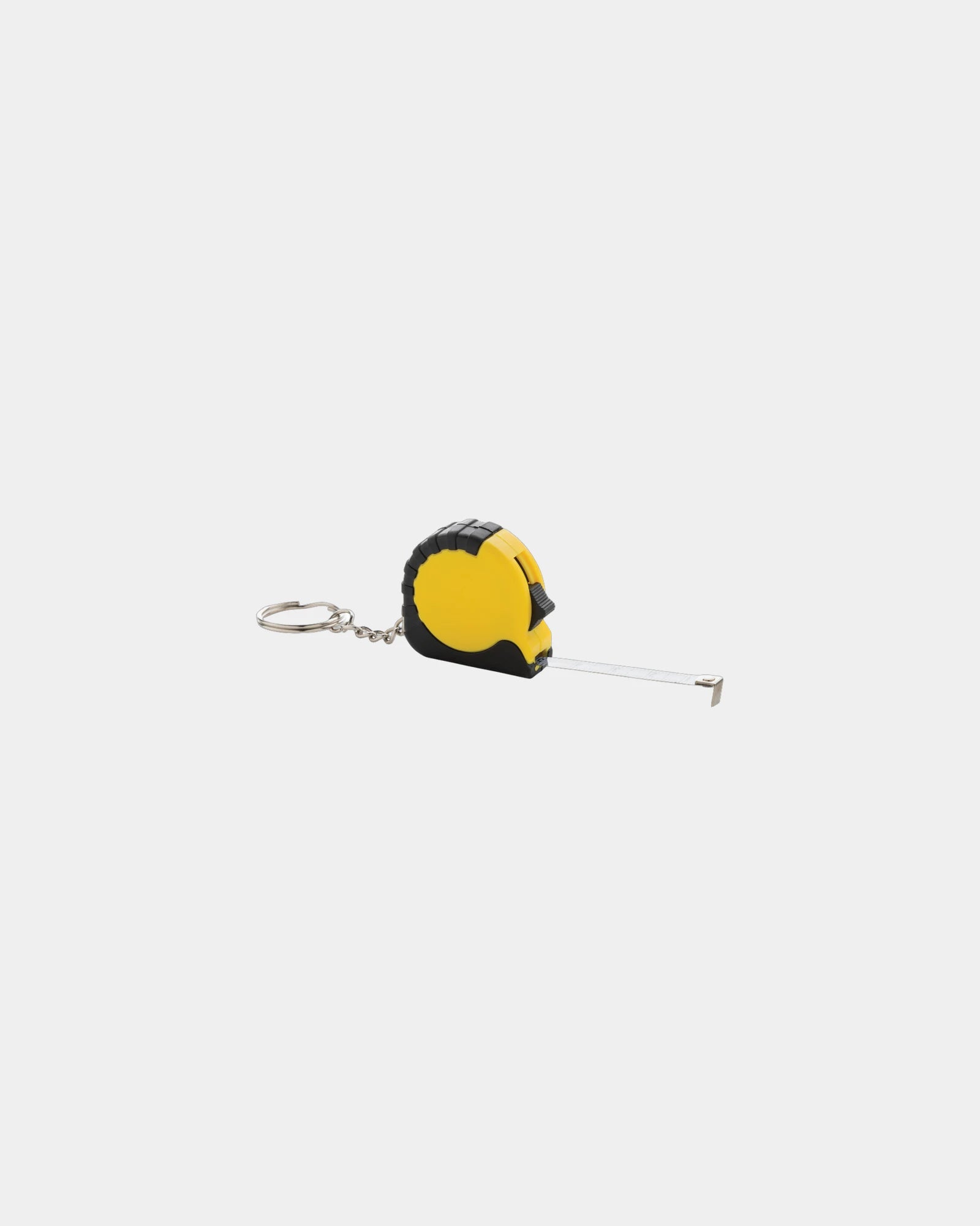 Promotional recycled ABS keychain with 1m tape - Yellow