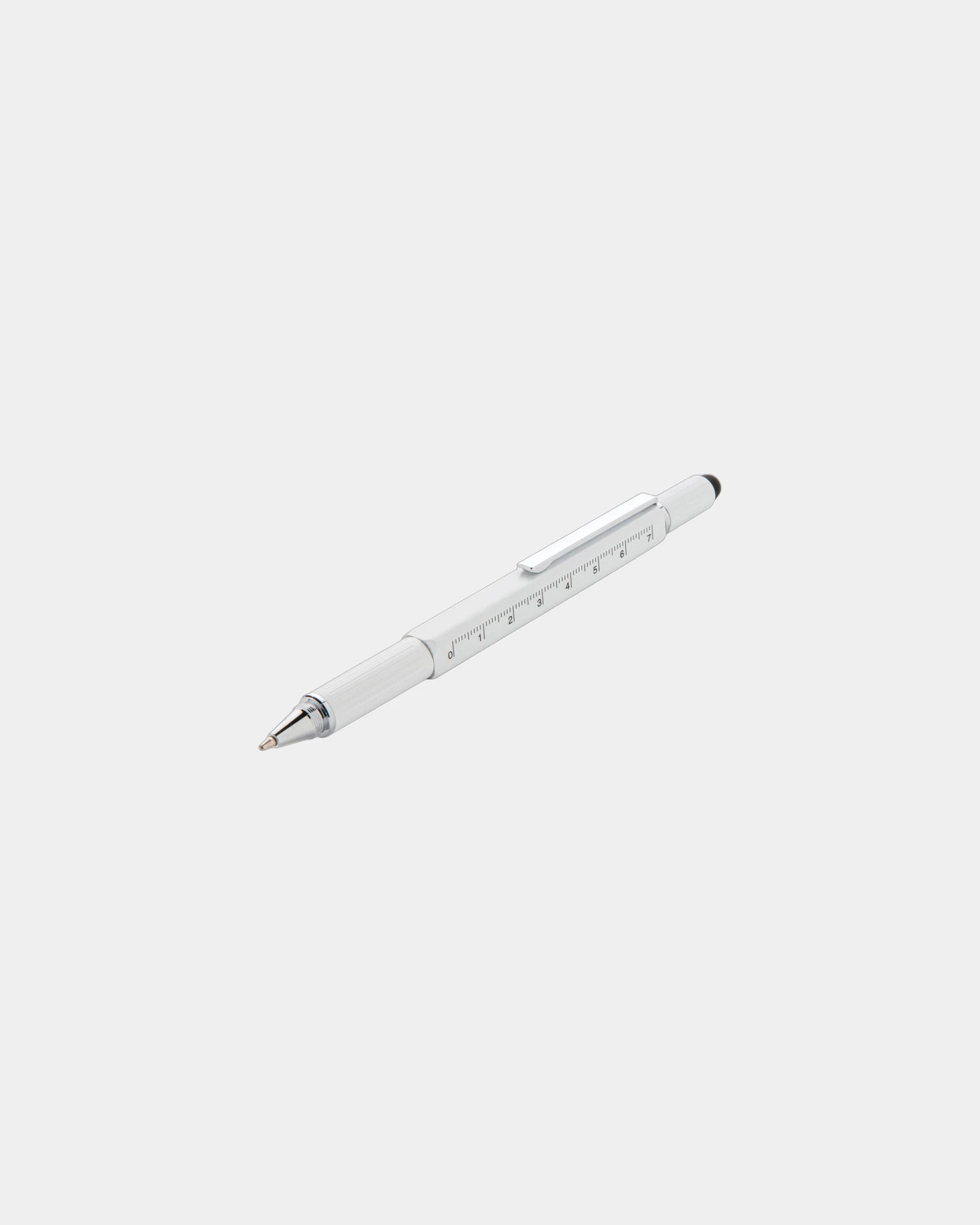 Promotional aluminum 5-in-1 tool pen - White