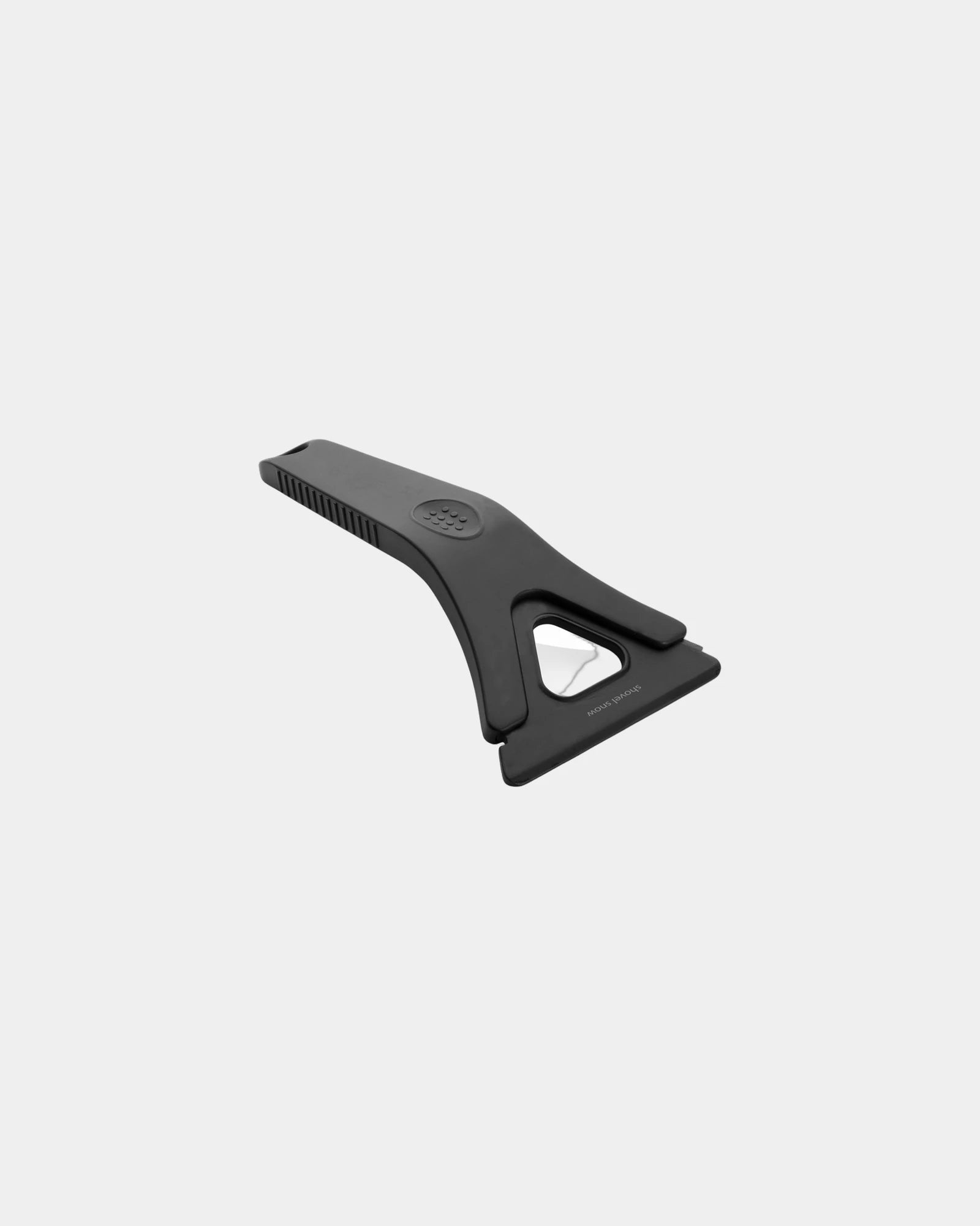 Promotional recycled plastic 3-in-1 ice scraper - Black