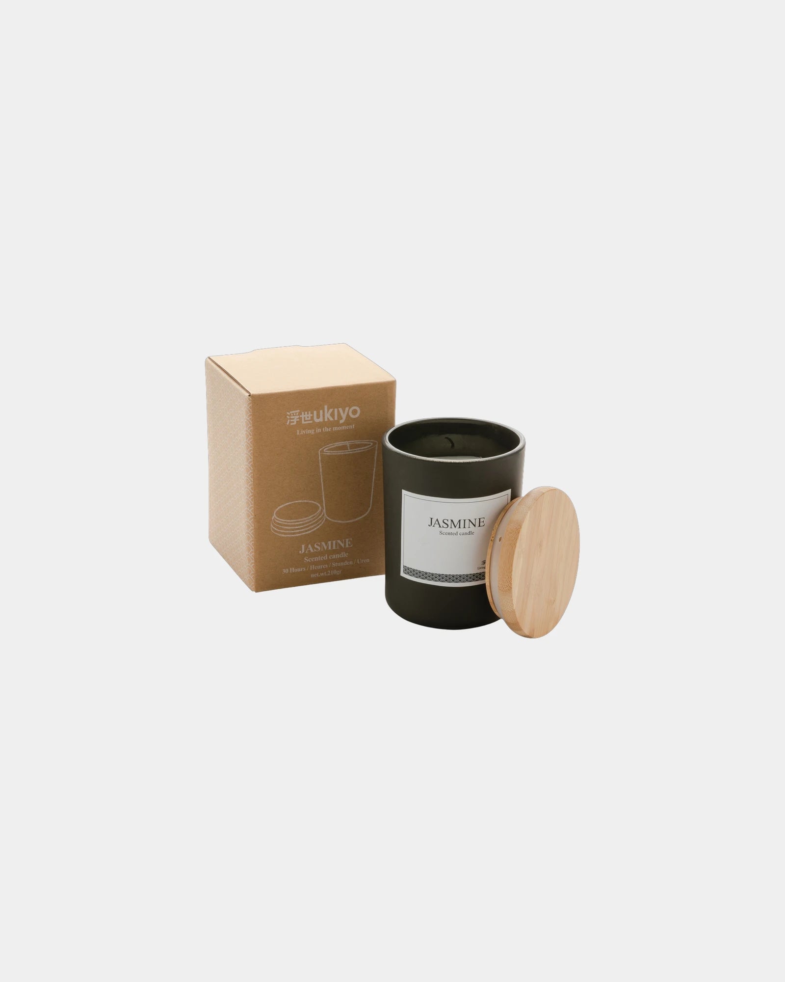 Promotional scented candle with bamboo lid - 1