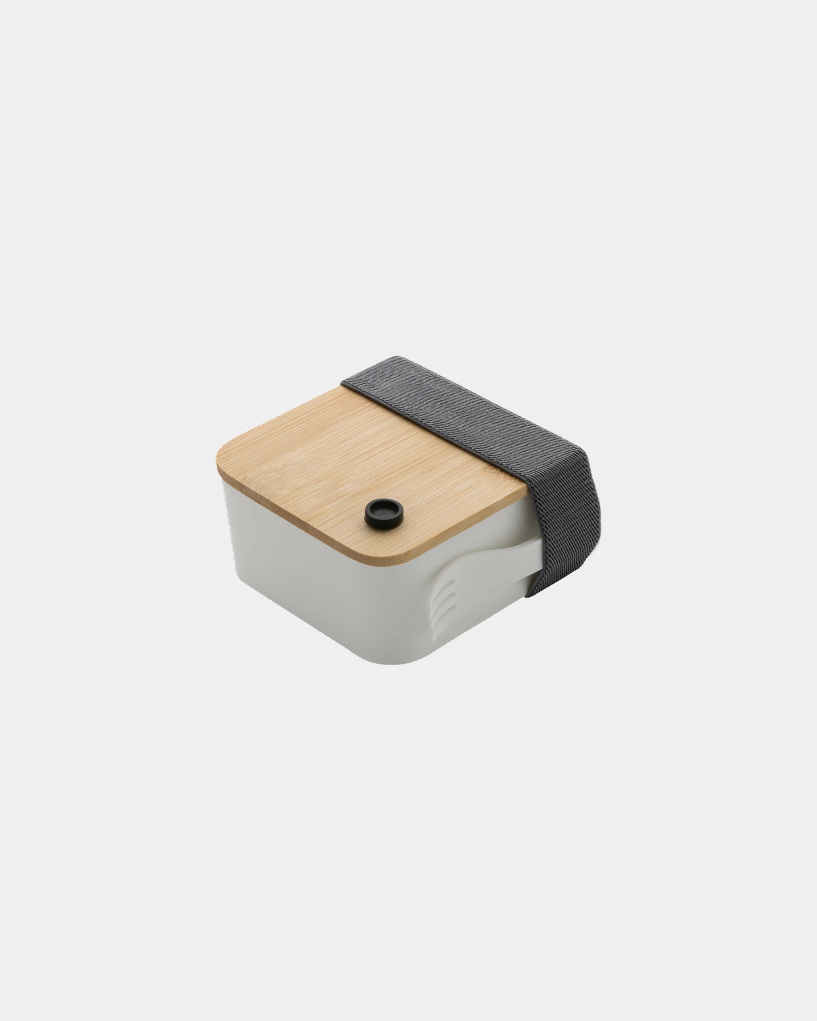 Promotional recycled PP lunchbox with bamboo lid - White