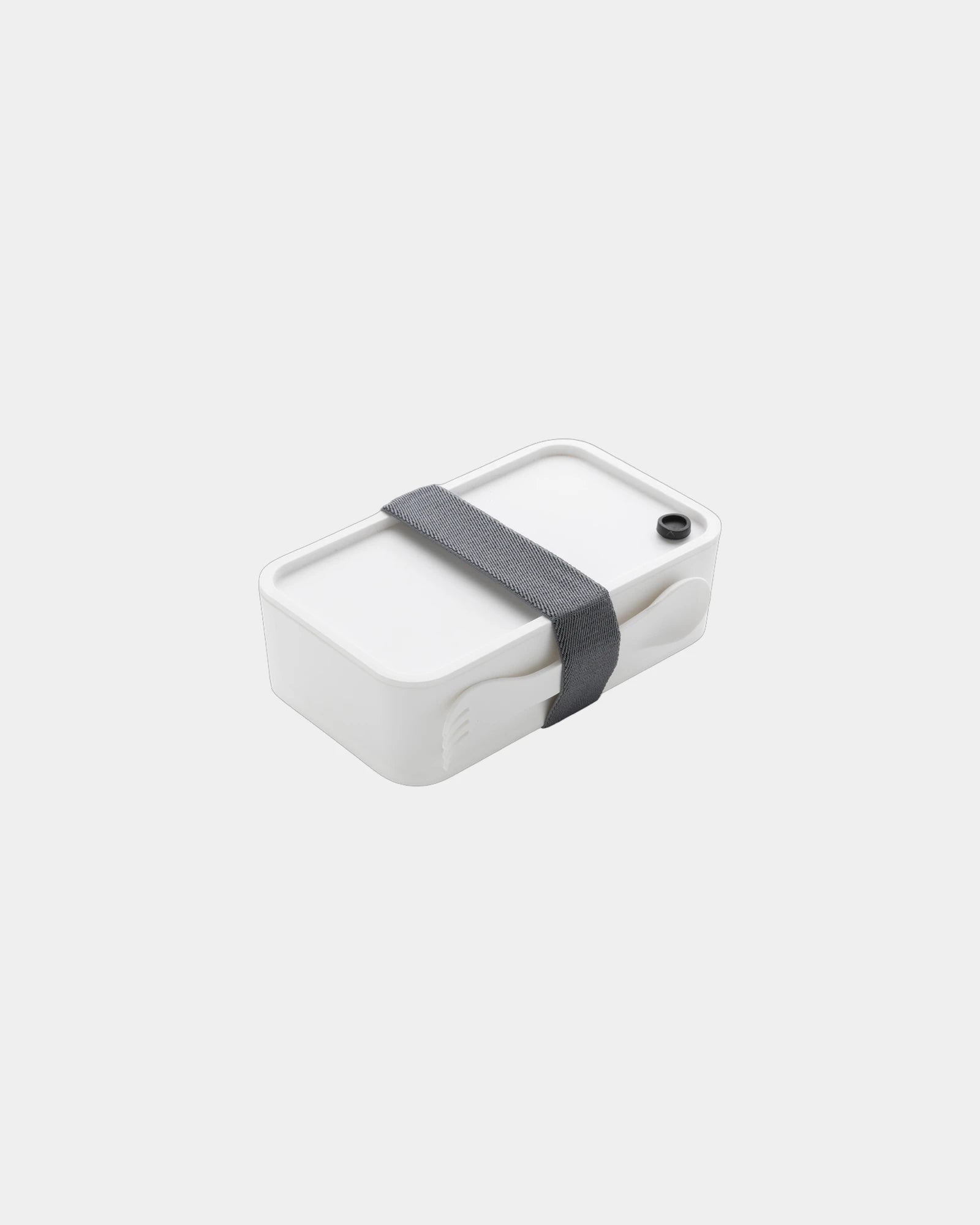 Promotional PP lunch box with spoon-fork - White