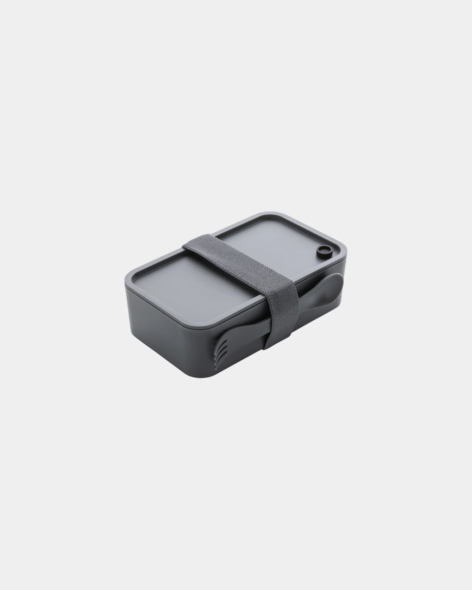 Promotional PP lunch box with spoon-fork - Anthracite