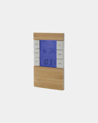 Promotional recycled ABS bamboo weather station - Brown