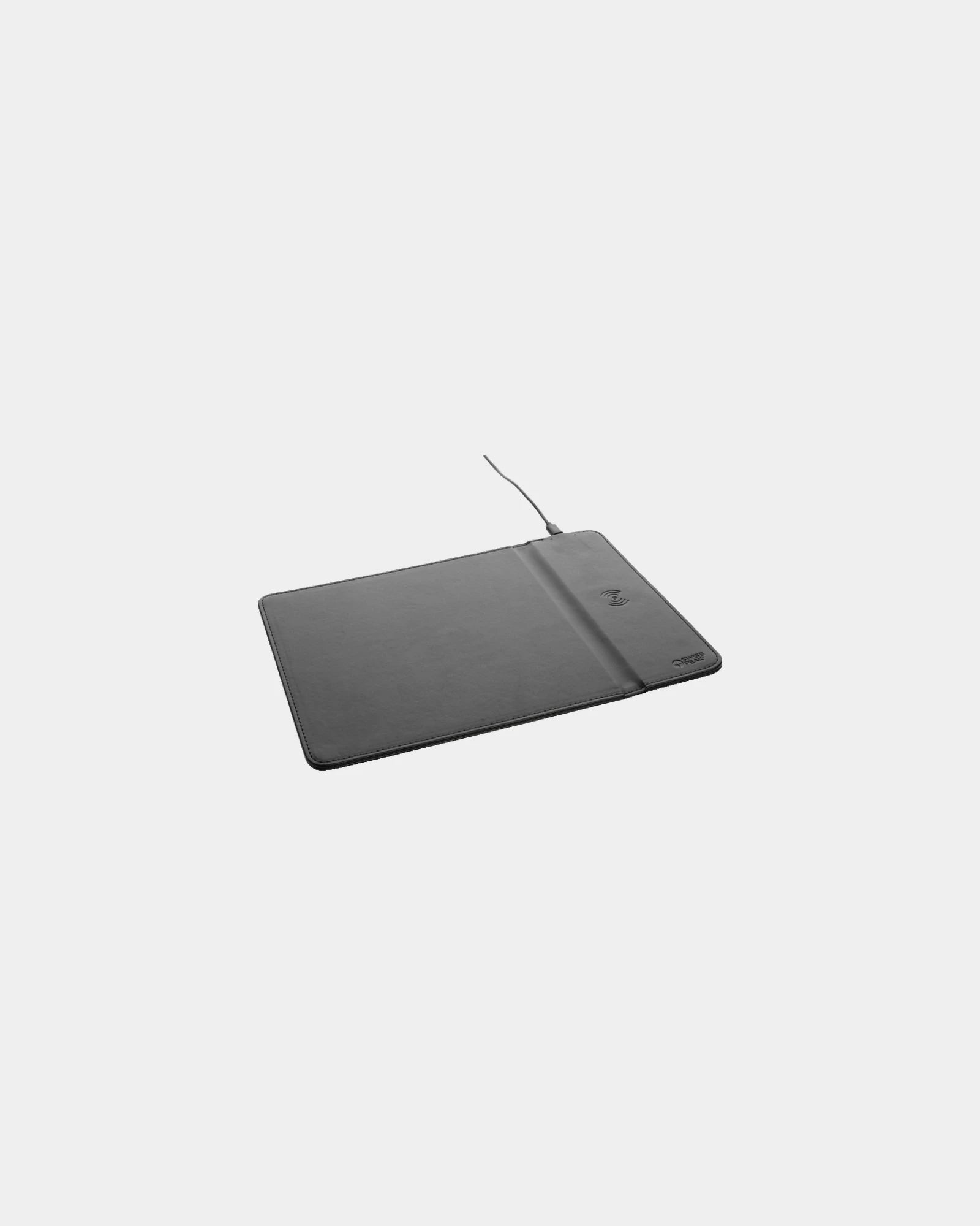 Promotional recycled PU mouse pad with 10W charger - Black