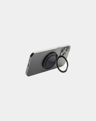 Promotional recycled plastic phone holder with magnet - Grey