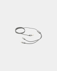 Promotional braided 3-in-1 charging cable - Grey