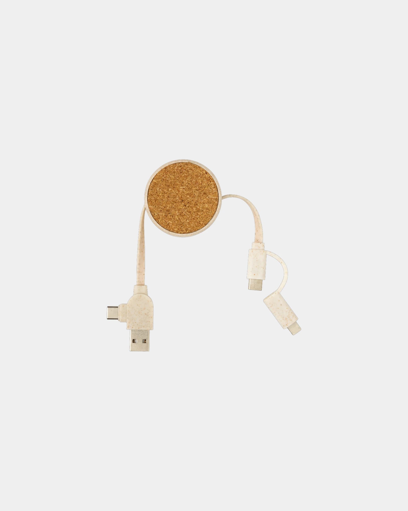 Promotional retractable cork and straw cable 6 in 1 - 3
