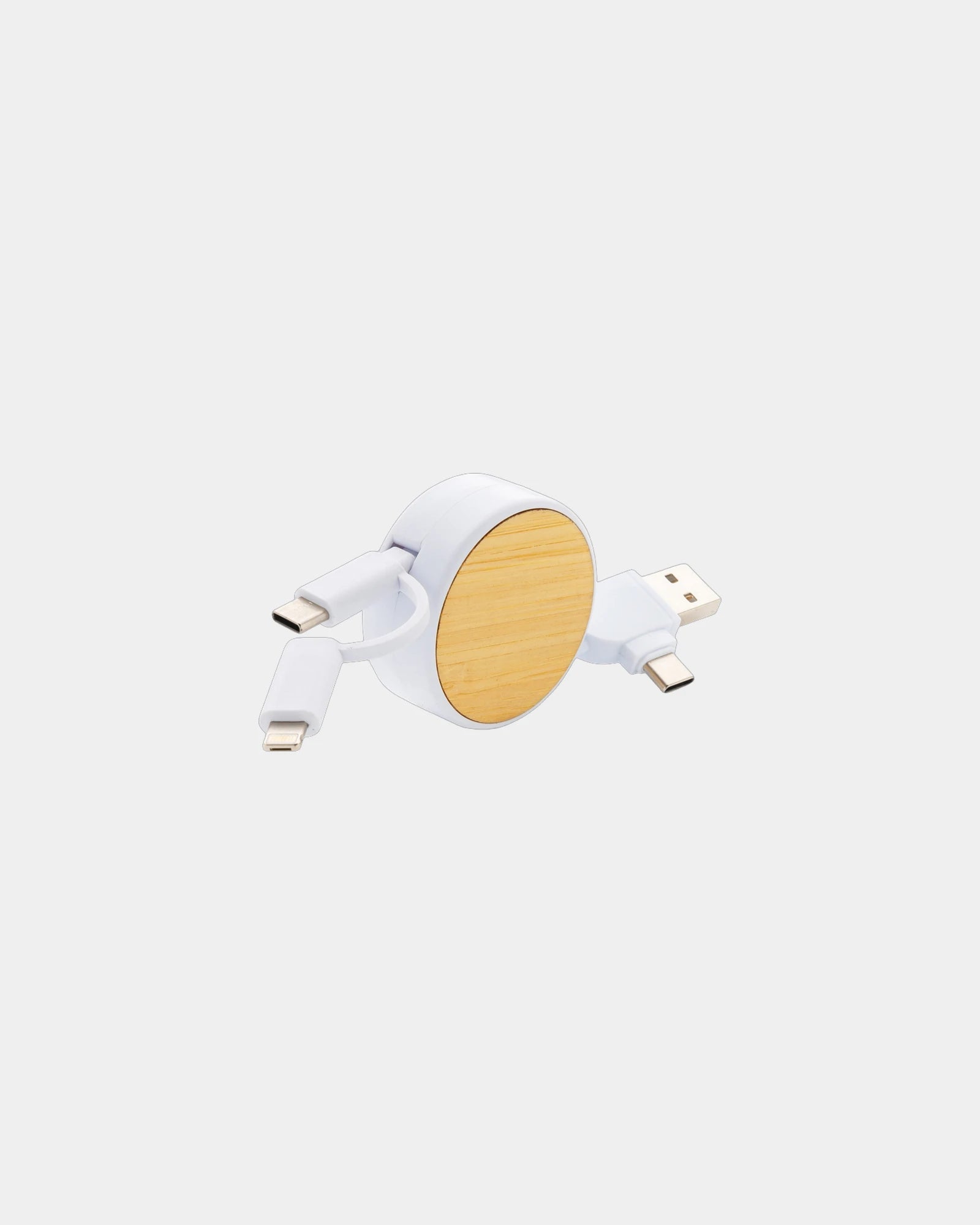 Promotional recycled 6-in-1 cable - White