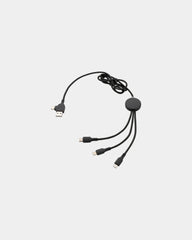 Custom nylon braided 6-in-1 cable - Black