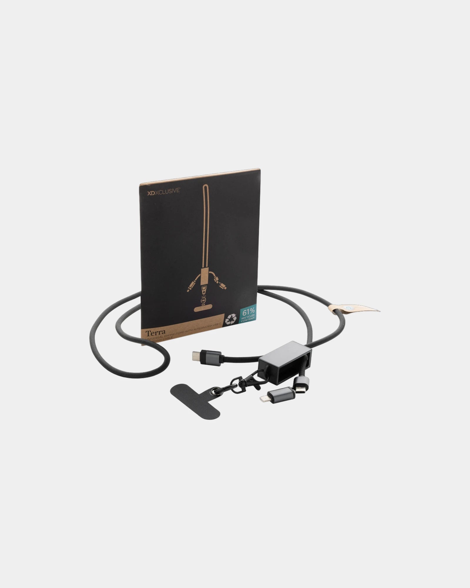 Cordon téléphone rPET 60W avec chargeur à personnaliser - 1