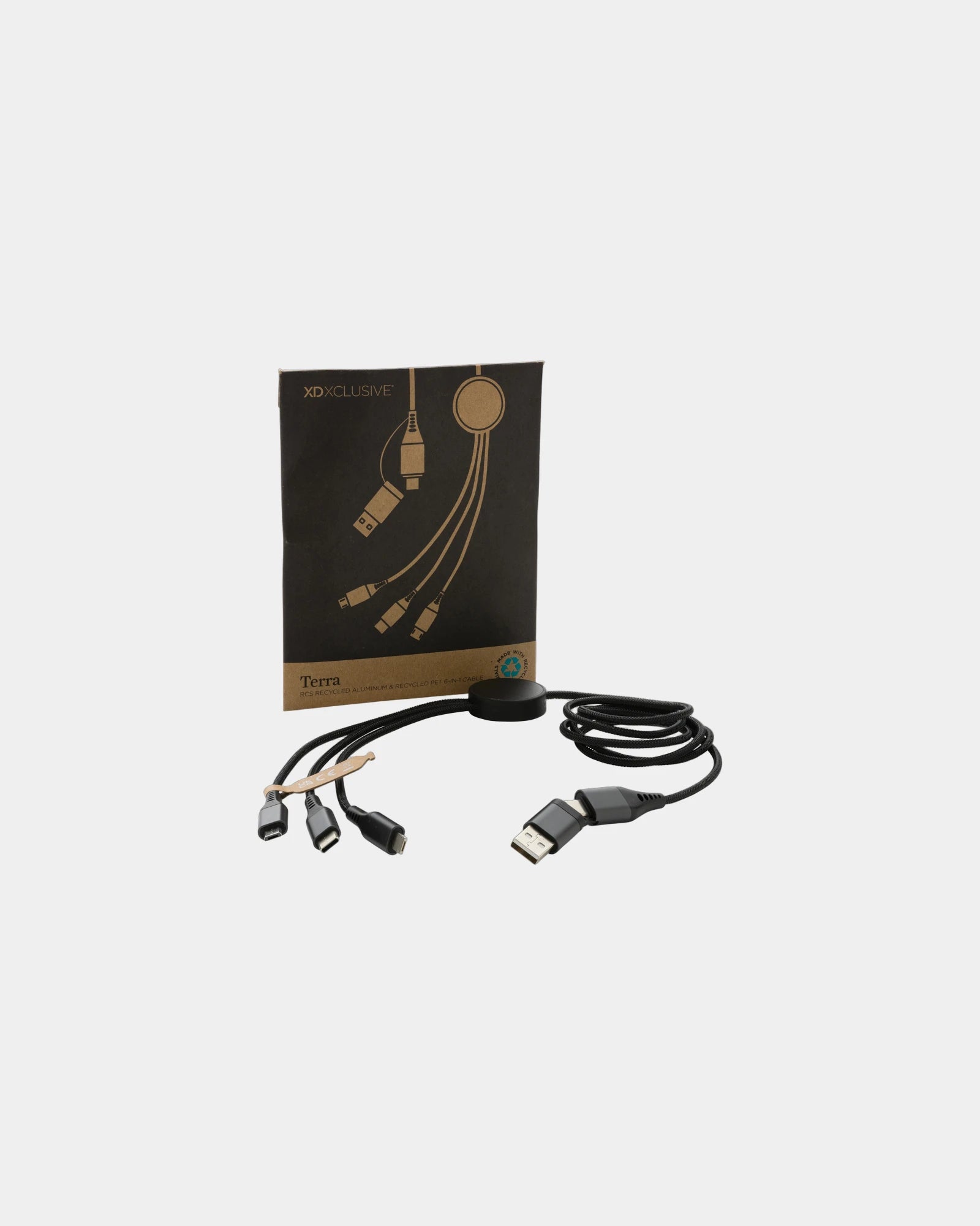 Promotional recycled aluminum 6-in-1 charging cable - 1