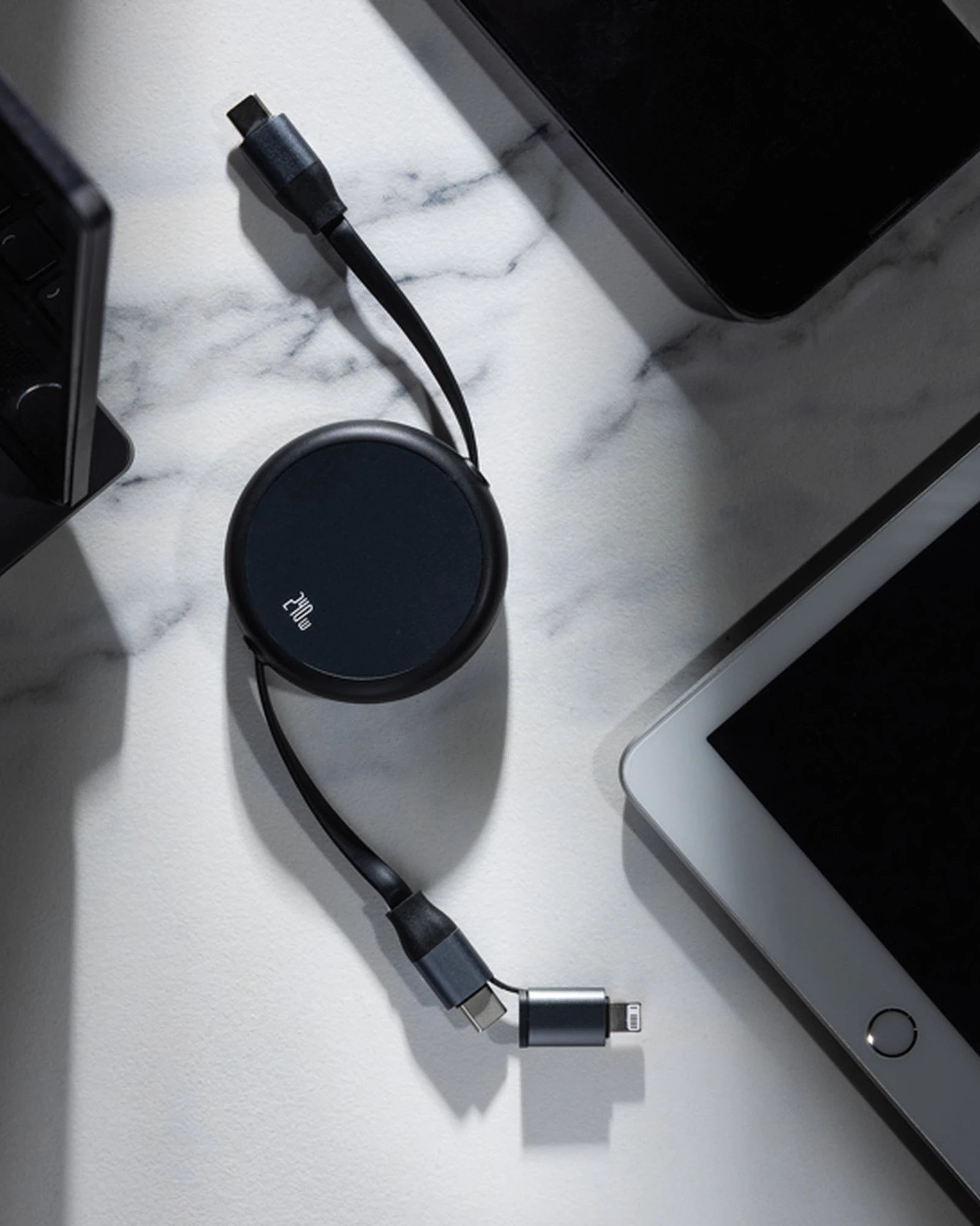 Promotional retractable 240W charging cable - 7