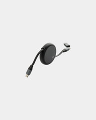 Promotional retractable 240W charging cable - Black