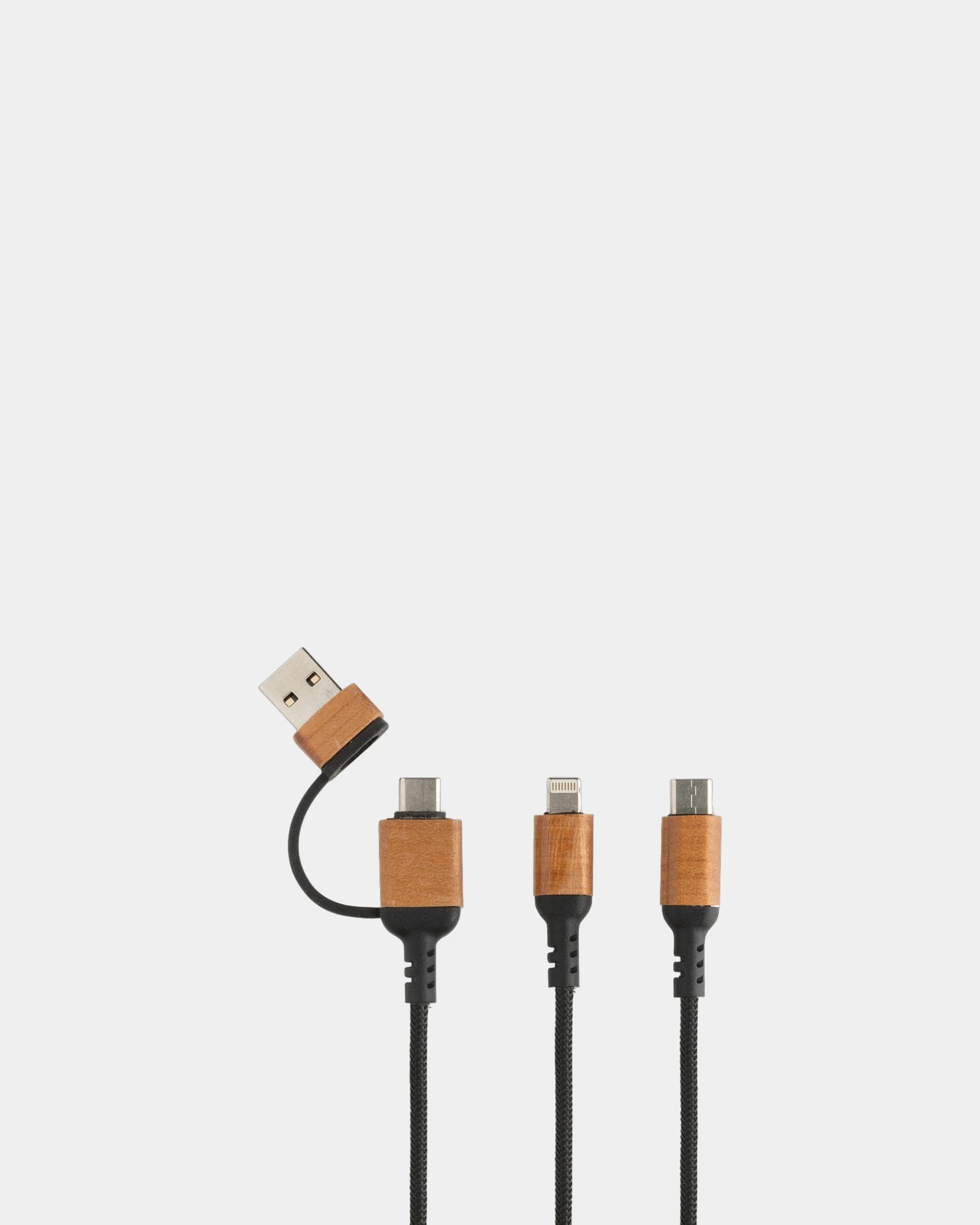 Promotional recycled 120 cm cable with multiple connectors - 3