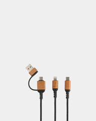 Promotional recycled 120 cm cable with multiple connectors - 3