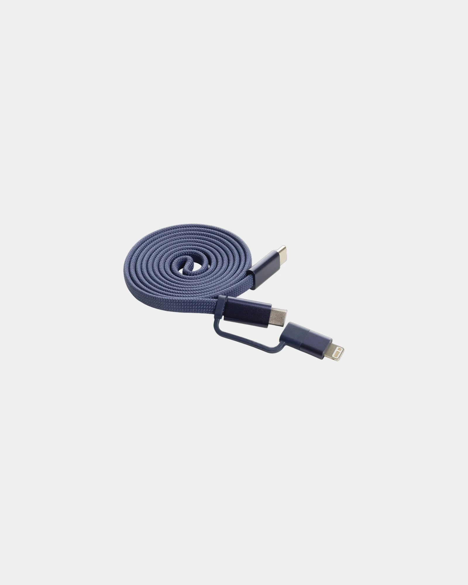 Promotional magnetic cable 60W 2-in-1 for devices - Blue