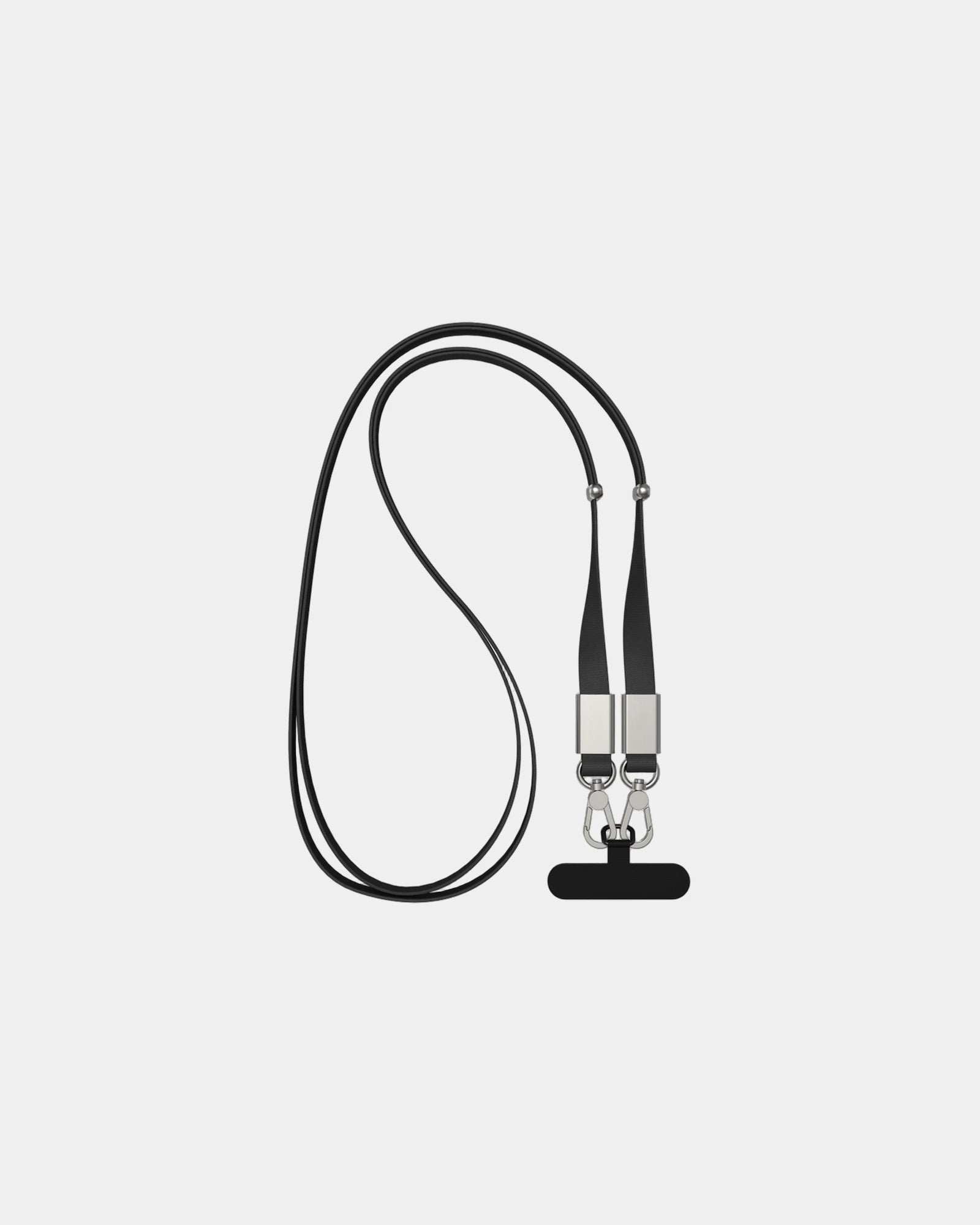 Promotional recycled PET phone lanyard Nivo - Black