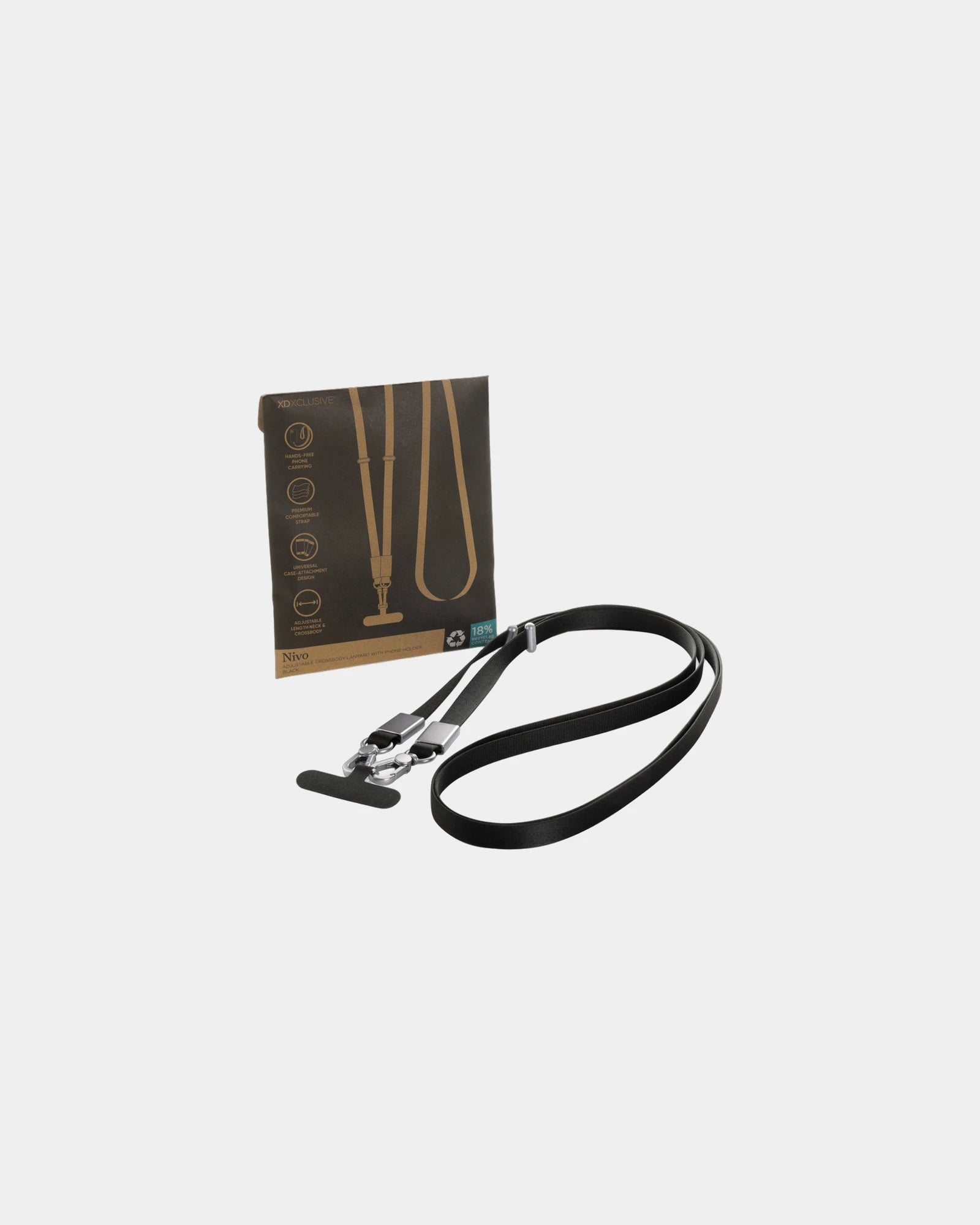 Promotional recycled PET phone lanyard Nivo - 1