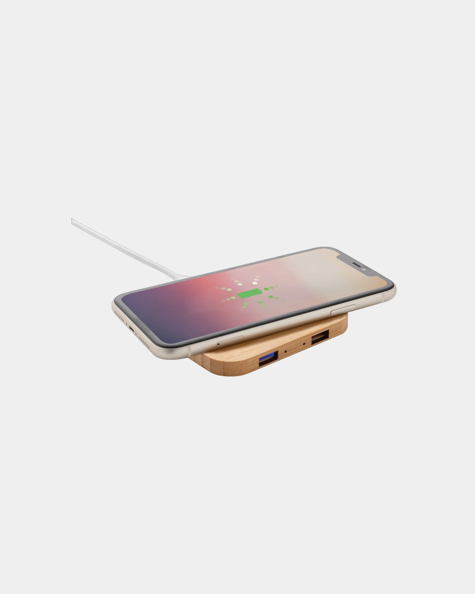 Chargeur sans fil bambou 5W à personnaliser - 1