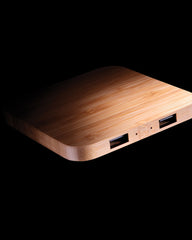 Custom FSC bamboo wireless charger with USB ports - 6