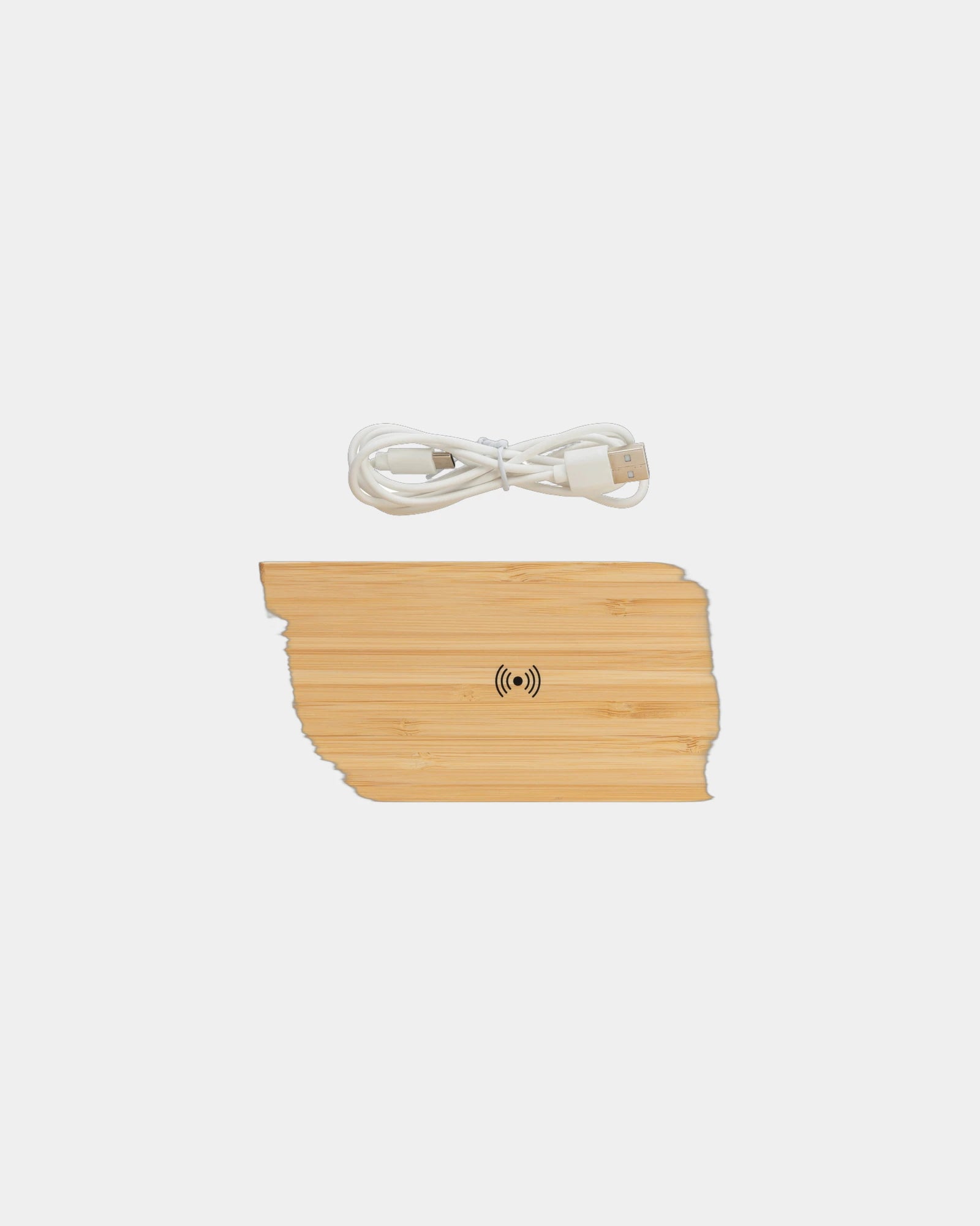 Promotional bamboo wireless charger clock 5W - 5