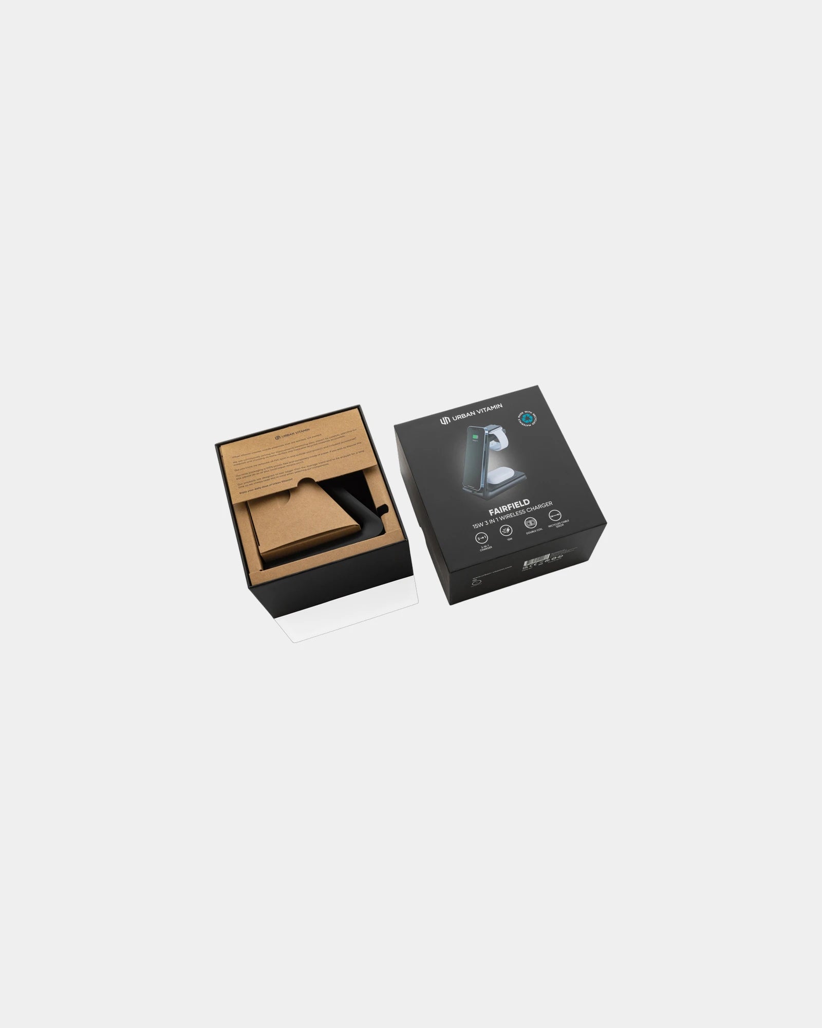 Custom recycled ABS wireless charger Urban Vitamin RCS Urban V Fairfield - 2