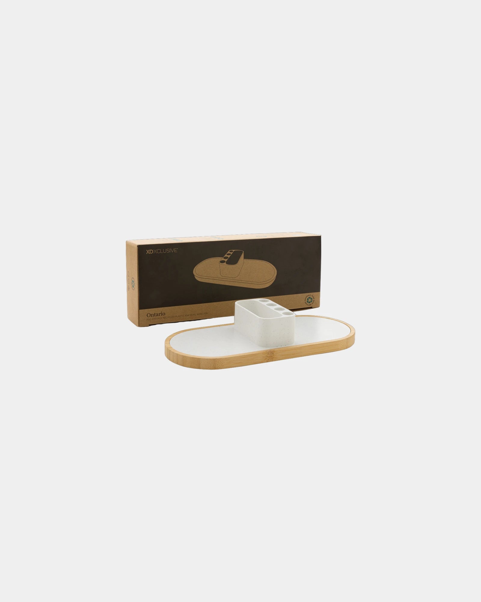 Custom recycled plastic bamboo wireless charger - 6